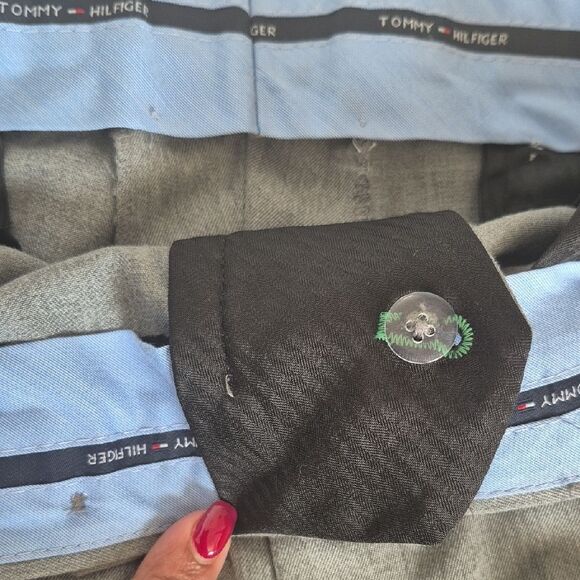Tommy Hilfiger Men's Classic Gray Dress Pants - Picture 8 of 16